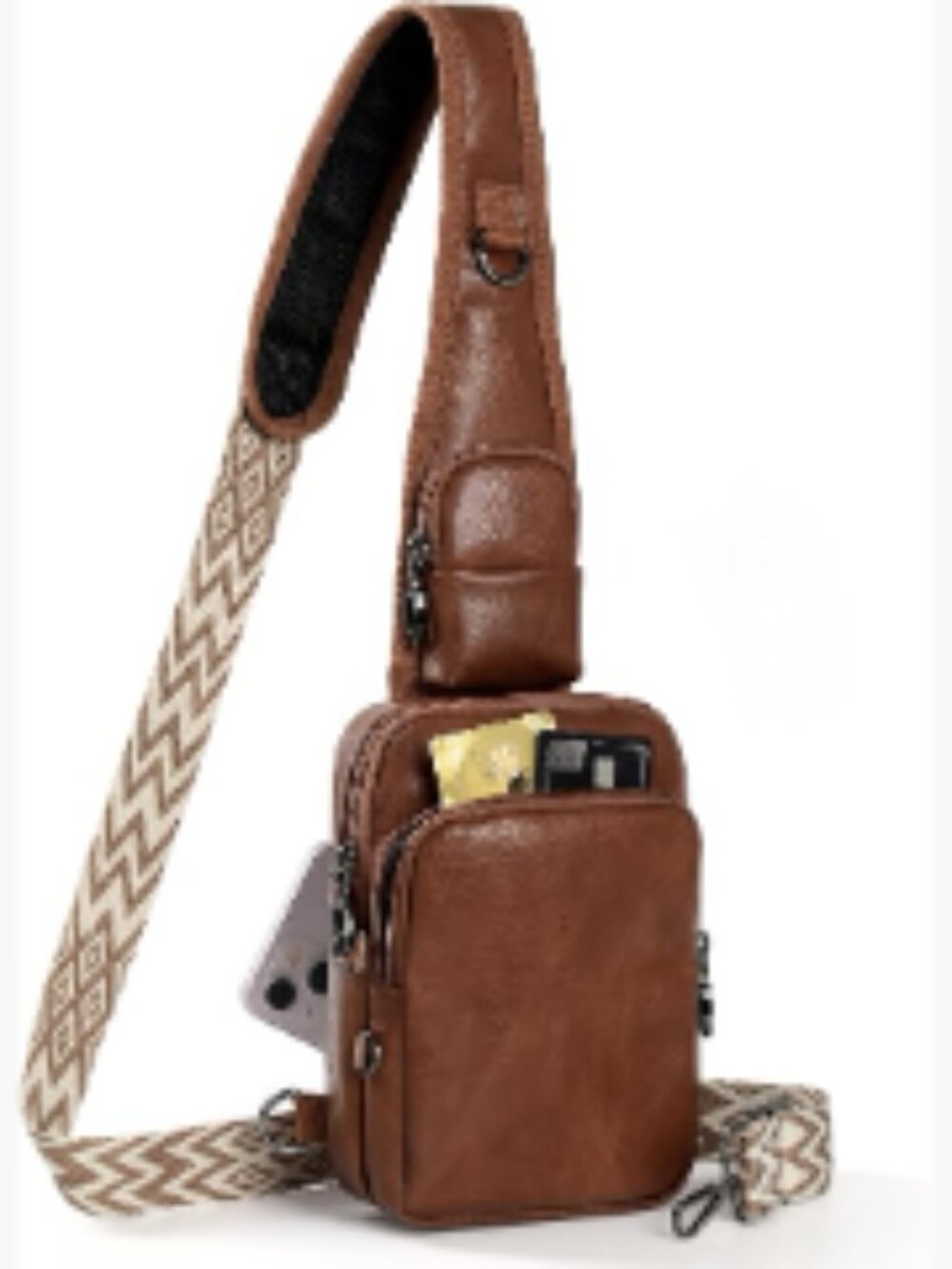 Anti Theft Sling Bag RFID Crossbody Handbags PU Leather for Women